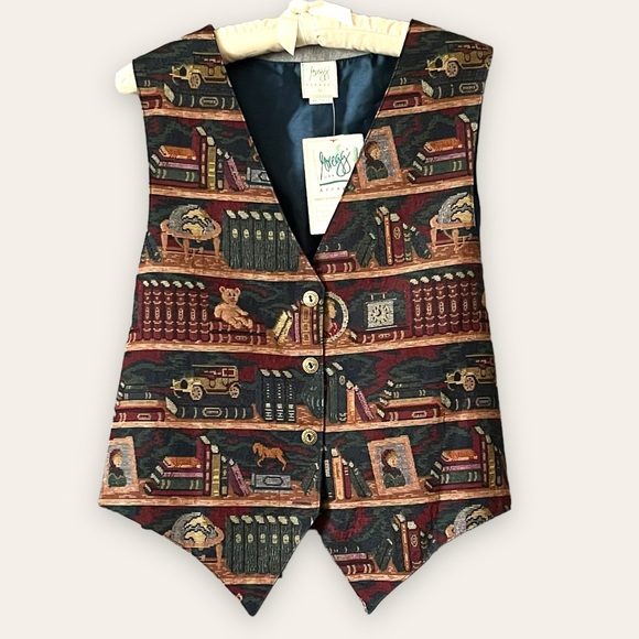 Vintage Jackets & Coats Nwt Vintage 9s Gregg Usa Tapestry Vest Size
